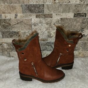 Patrizia Saige Women's  Faux-Fur Trim Ankle Boots